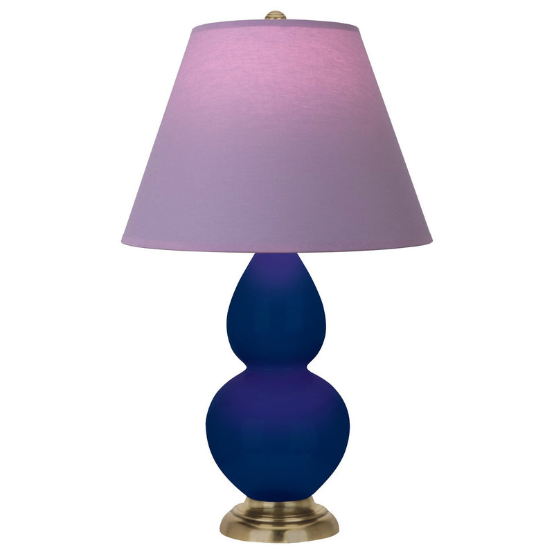 Robert Abbey CT10L One Light Accent Lamp, Cobalt Glazed Ceramic w/Antique Natural Brass
