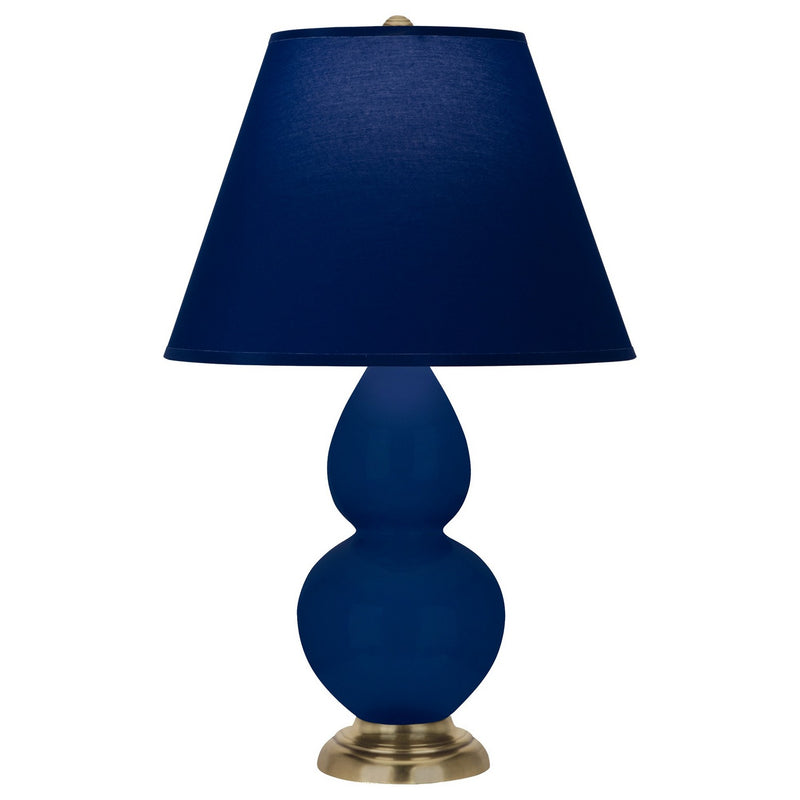 Robert Abbey CT10N One Light Accent Lamp, Cobalt Glazed Ceramic w/Antique Natural Brass