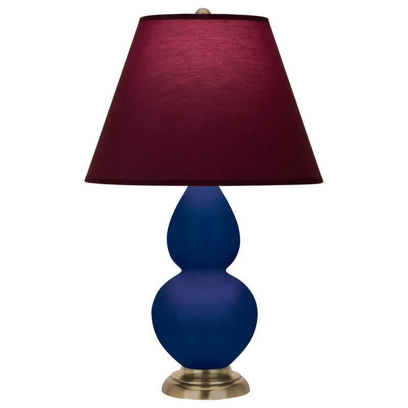 Robert Abbey CT10P One Light Accent Lamp, Cobalt Glazed Ceramic w/Antique Natural Brass