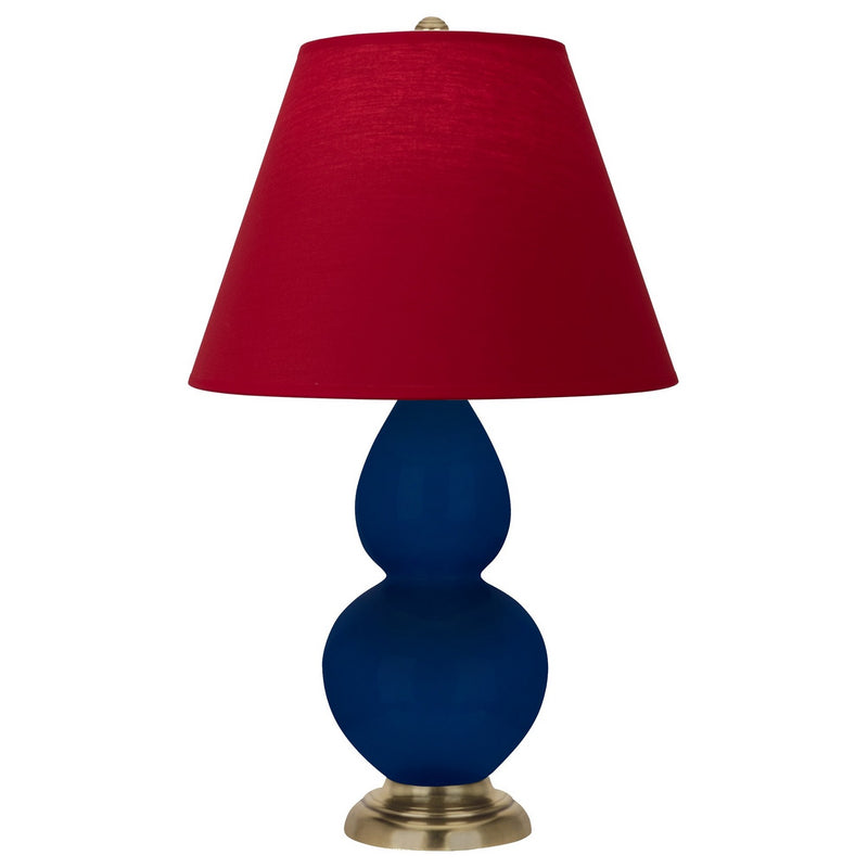 Robert Abbey CT10R One Light Accent Lamp, Cobalt Glazed Ceramic w/Antique Natural Brass