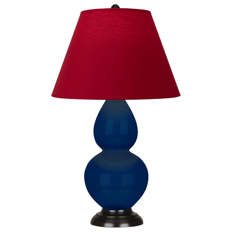 Robert Abbey CT11R One Light Accent Lamp, Cobalt Glazed Ceramic w/Deep Patina Bronze