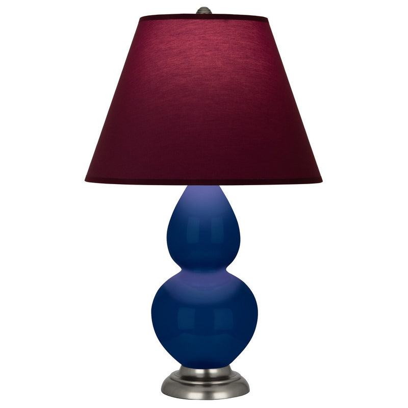 Robert Abbey CT12P One Light Accent Lamp, Cobalt Glazed Ceramic w/Antique Silver