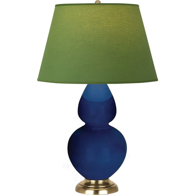 Robert Abbey CT20G One Light Table Lamp, Cobalt Glazed Ceramic w/Antique Natural Brass