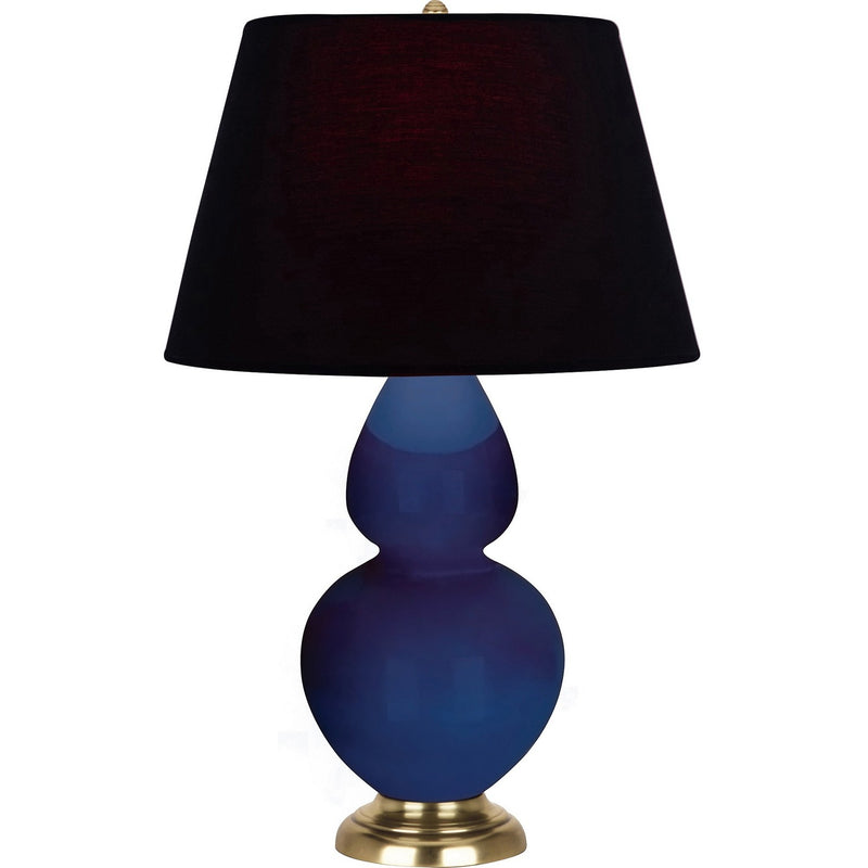 Robert Abbey CT20K One Light Table Lamp, Cobalt Glazed Ceramic w/Antique Natural Brass