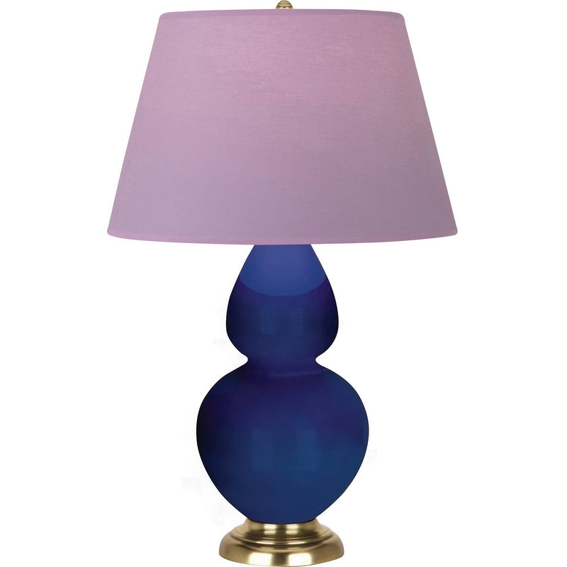 Robert Abbey CT20L One Light Table Lamp, Cobalt Glazed Ceramic w/Antique Natural Brass