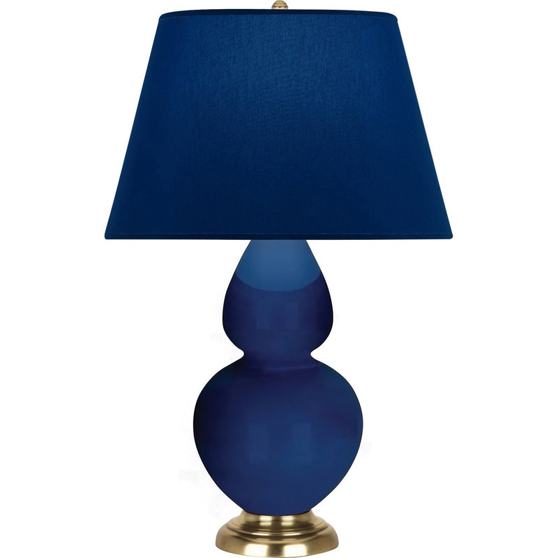 Robert Abbey CT20N One Light Table Lamp, Cobalt Glazed Ceramic w/Antique Natural Brass