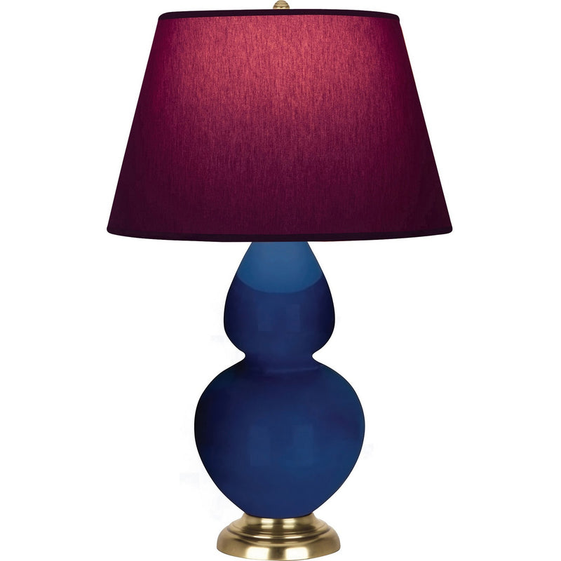 Robert Abbey CT20P One Light Table Lamp, Cobalt Glazed Ceramic w/Antique Natural Brass