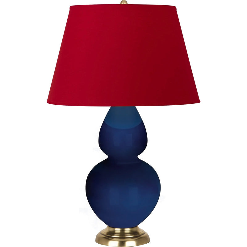 Robert Abbey CT20R One Light Table Lamp, Cobalt Glazed Ceramic w/Antique Natural Brass
