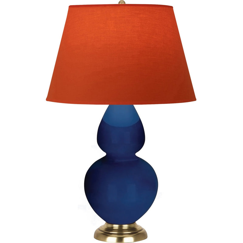 Robert Abbey CT20T One Light Table Lamp, Cobalt Glazed Ceramic w/Antique Natural Brass