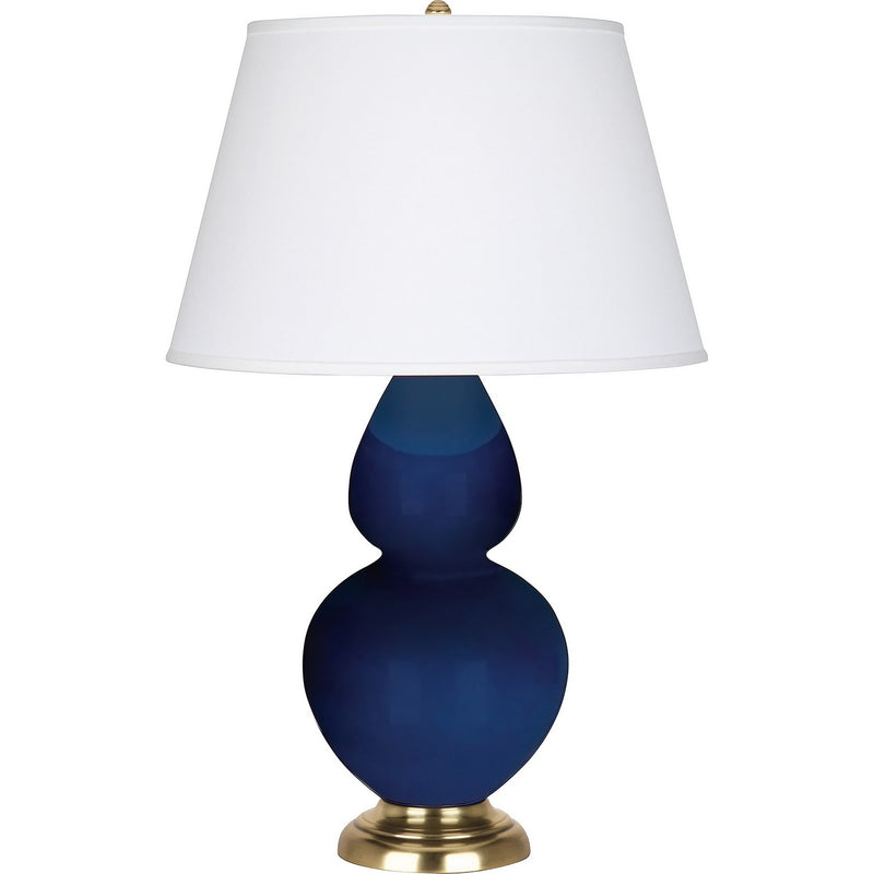 Robert Abbey CT20X One Light Table Lamp, Cobalt Glazed Ceramic w/Antique Natural Brass