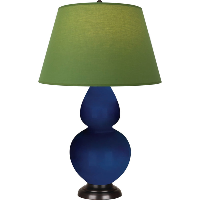 Robert Abbey CT21G One Light Table Lamp, Cobalt Glazed Ceramic w/Deep Patina Bronze