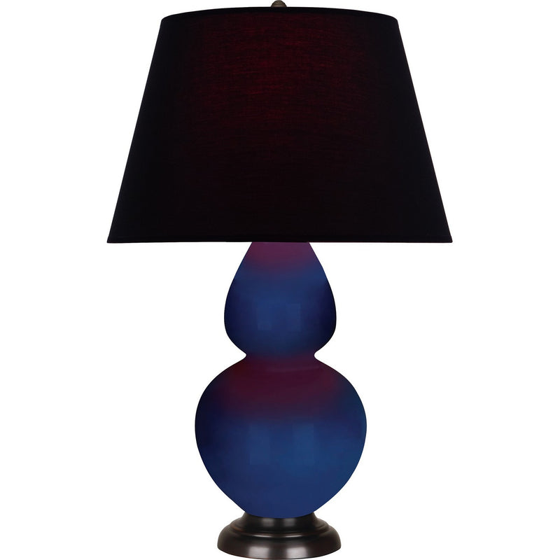 Robert Abbey CT21K One Light Table Lamp, Cobalt Glazed Ceramic w/Deep Patina Bronze