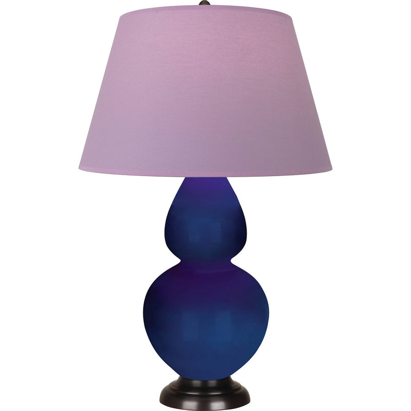 Robert Abbey CT21L One Light Table Lamp, Cobalt Glazed Ceramic w/Deep Patina Bronze
