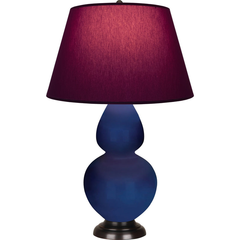 Robert Abbey CT21P One Light Table Lamp, Cobalt Glazed Ceramic w/Deep Patina Bronze