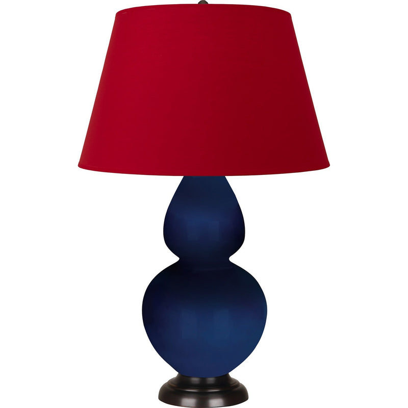 Robert Abbey CT21R One Light Table Lamp, Cobalt Glazed Ceramic w/Deep Patina Bronze