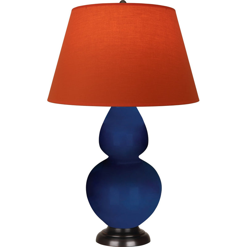 Robert Abbey CT21T One Light Table Lamp, Cobalt Glazed Ceramic w/Deep Patina Bronze