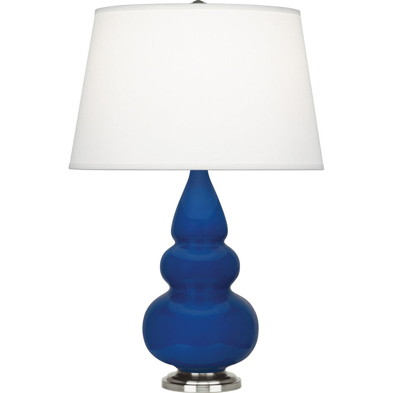 Robert Abbey CT32X One Light Accent Lamp, Cobalt Glazed Ceramic w/Antique Silver