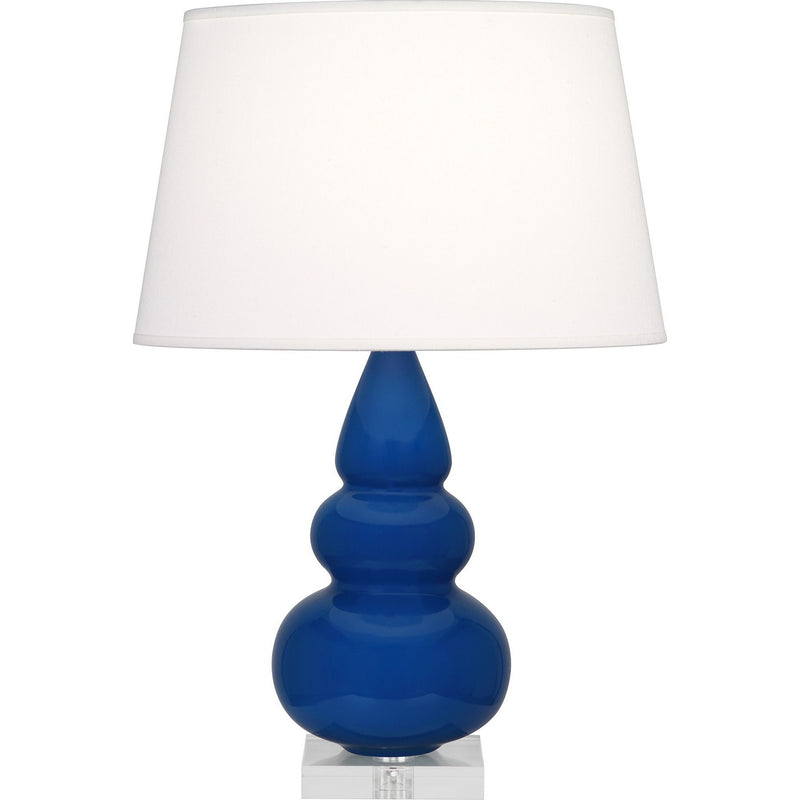Robert Abbey CT33X One Light Accent Lamp, Cobalt Glazed Ceramic w/Lucite