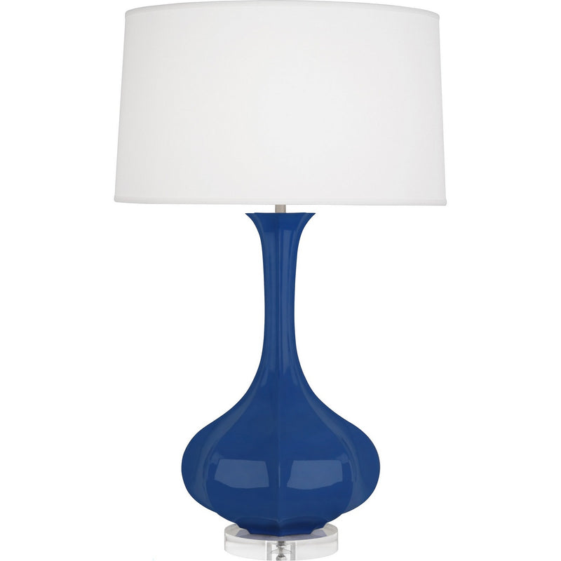 Robert Abbey CT996 One Light Table Lamp, Cobalt Glazed Ceramic w/Lucite
