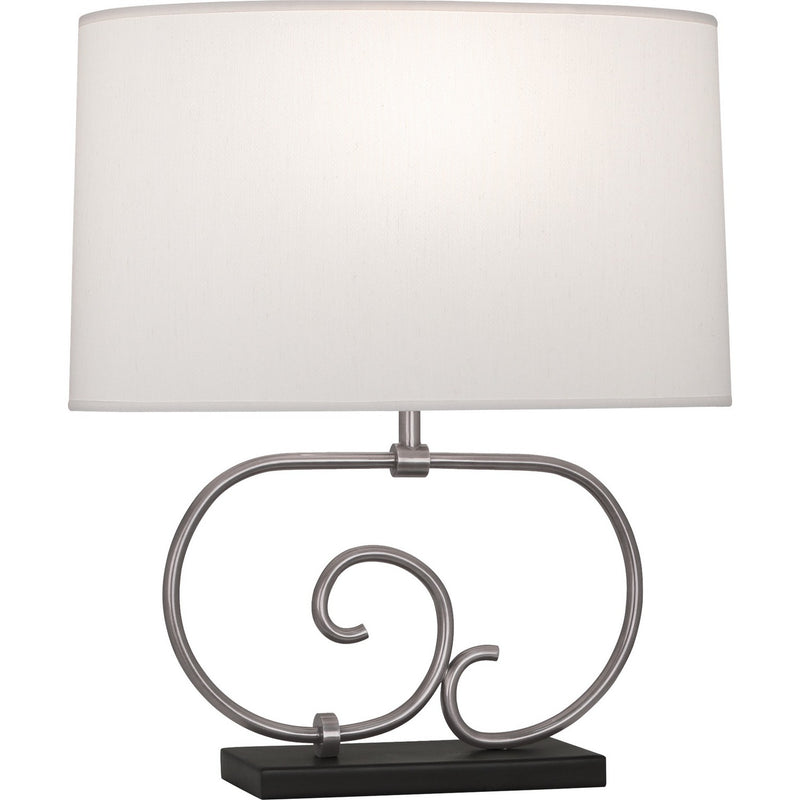 Robert Abbey D586 One Light Table Lamp, Dark Antique Nickel w/ Matte Black