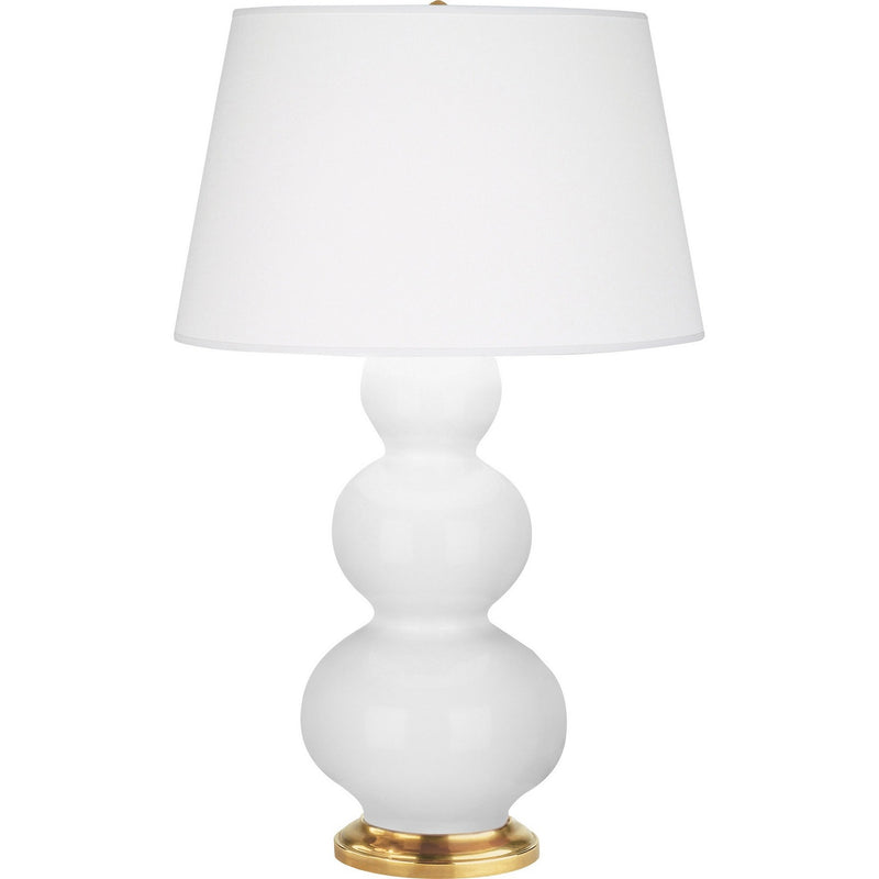Robert Abbey DY40X One Light Table Lamp, Daisy Glazed Ceramic w/Antique Natural Brass