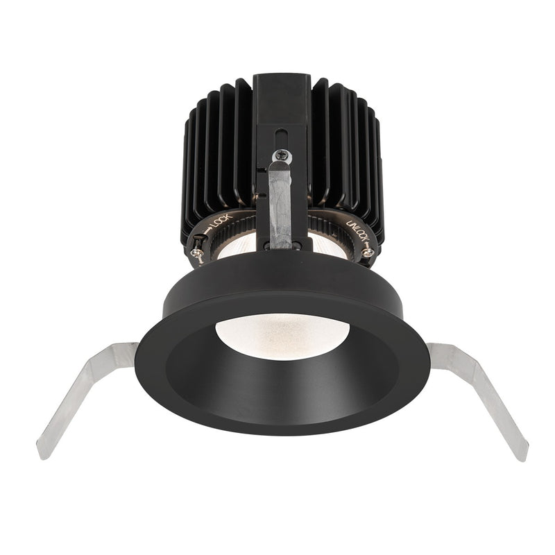 W.A.C. Lighting R4RD1T-FTWB-BK Regressed Trim with LED Light Engine, Black