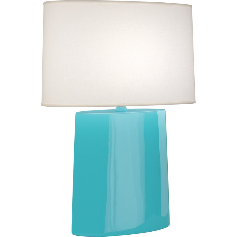 Robert Abbey EB03 One Light Table Lamp, Egg Blue Glazed Ceramic