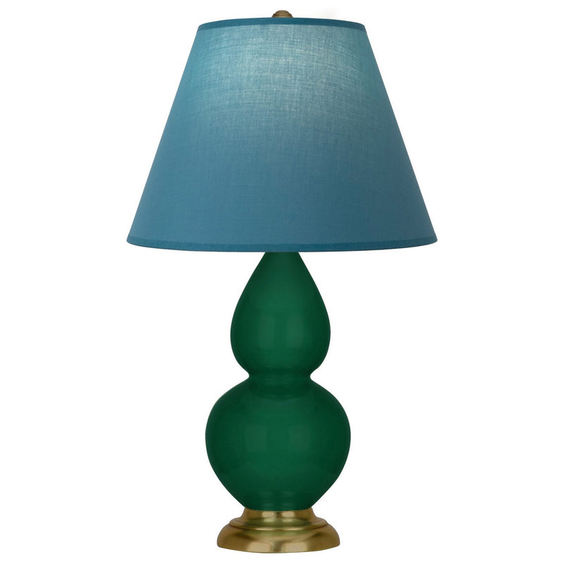 Robert Abbey JU10B One Light Accent Lamp, Jungle Glazed Ceramic w/Antique Natural Brass