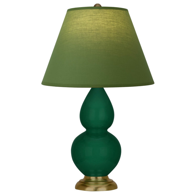 Robert Abbey JU10G One Light Accent Lamp, Jungle Glazed Ceramic w/Antique Natural Brass