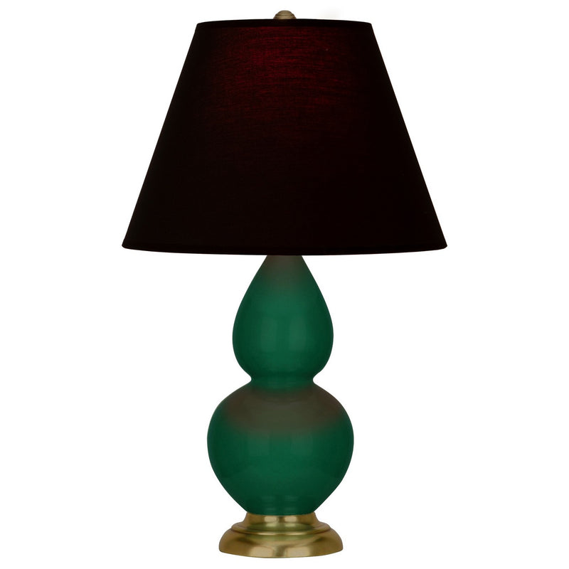 Robert Abbey JU10K One Light Accent Lamp, Jungle Glazed Ceramic w/Antique Natural Brass
