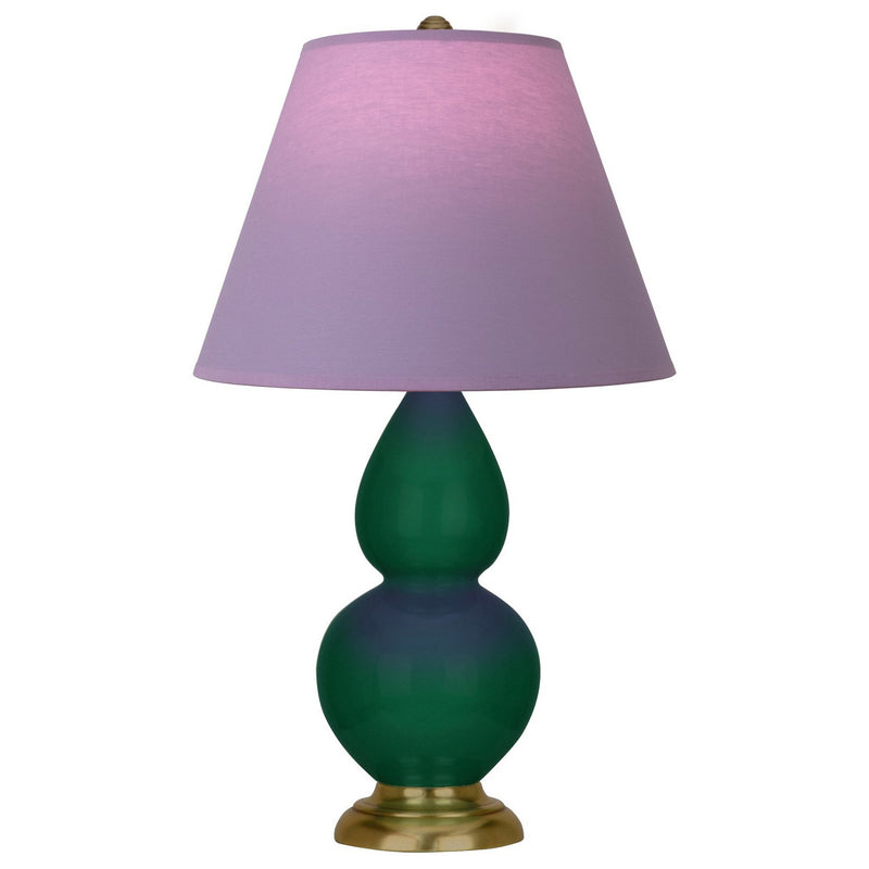 Robert Abbey JU10L One Light Accent Lamp, Jungle Glazed Ceramic w/Antique Natural Brass
