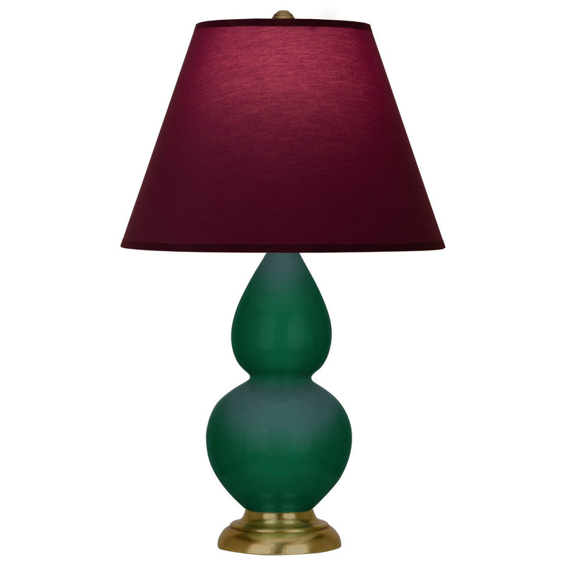 Robert Abbey JU10P One Light Accent Lamp, Jungle Glazed Ceramic w/Antique Natural Brass