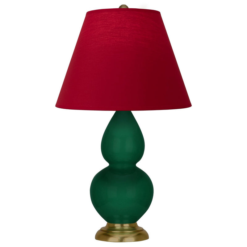 Robert Abbey JU10R One Light Accent Lamp, Jungle Glazed Ceramic w/Antique Natural Brass