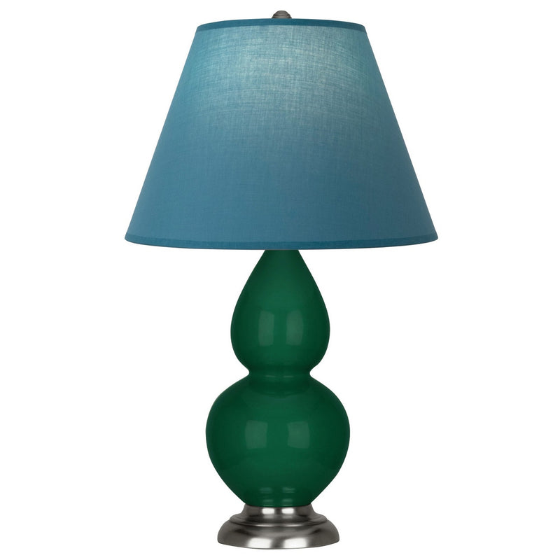 Robert Abbey JU12B One Light Accent Lamp, Jungle Glazed Ceramic w/Antique Silver
