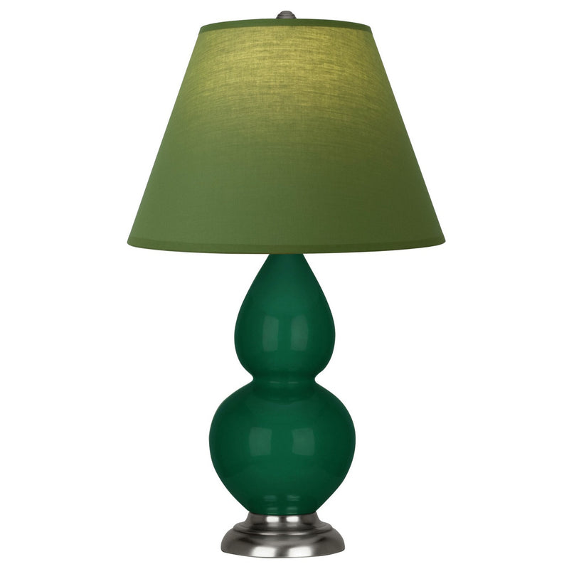 Robert Abbey JU12G One Light Accent Lamp, Jungle Glazed Ceramic w/Antique Silver