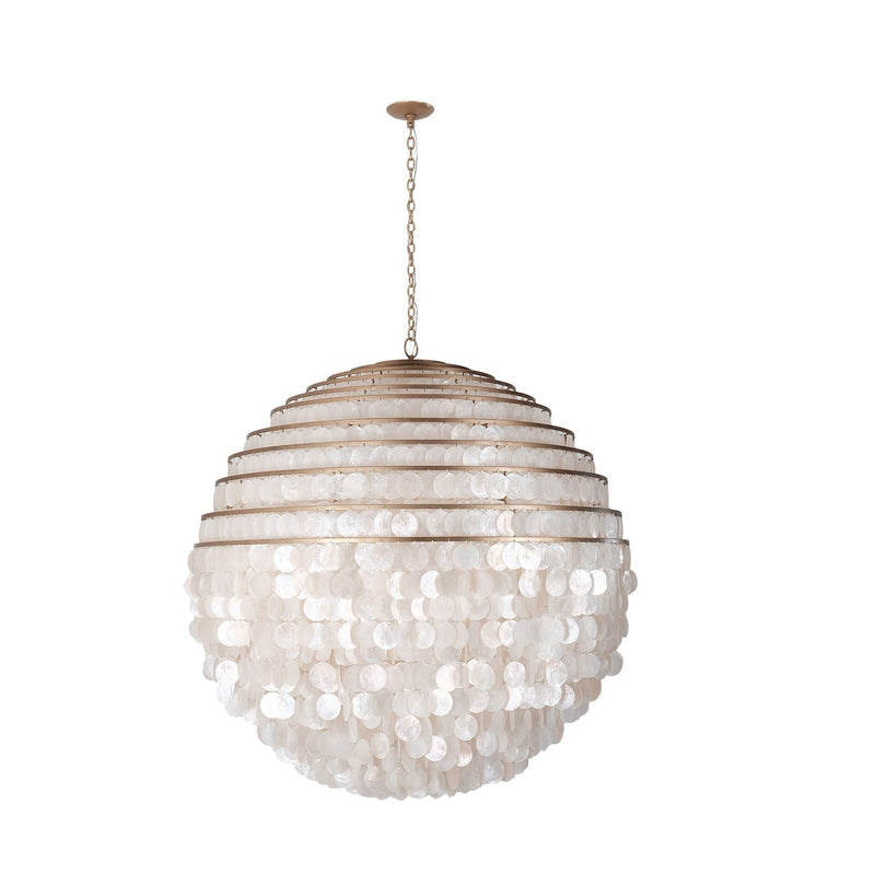 Kalco 521159PAB 12 Light Chandelier, Pearlized Antique Brass
