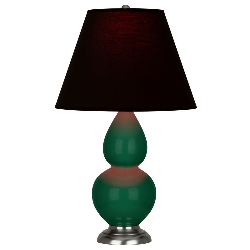 Robert Abbey JU12K One Light Accent Lamp, Jungle Glazed Ceramic w/Antique Silver