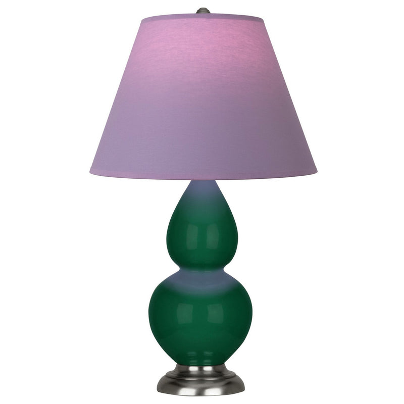 Robert Abbey JU12L One Light Accent Lamp, Jungle Glazed Ceramic w/Antique Silver