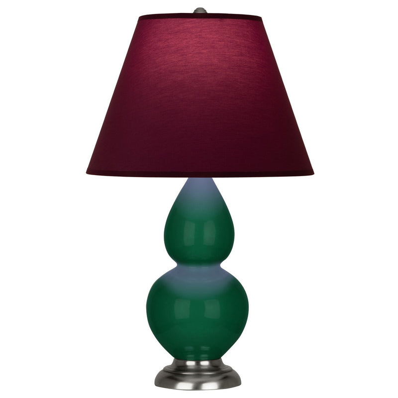 Robert Abbey JU12P One Light Accent Lamp, Jungle Glazed Ceramic w/Antique Silver