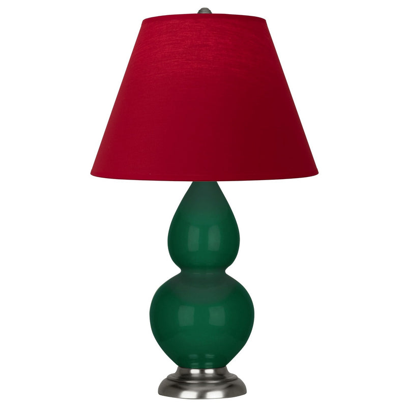 Robert Abbey JU12R One Light Accent Lamp, Jungle Glazed Ceramic w/Antique Silver