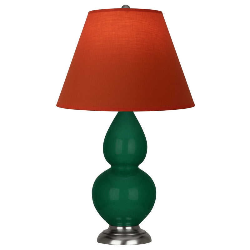 Robert Abbey JU12T One Light Accent Lamp, Jungle Glazed Ceramic w/Antique Silver