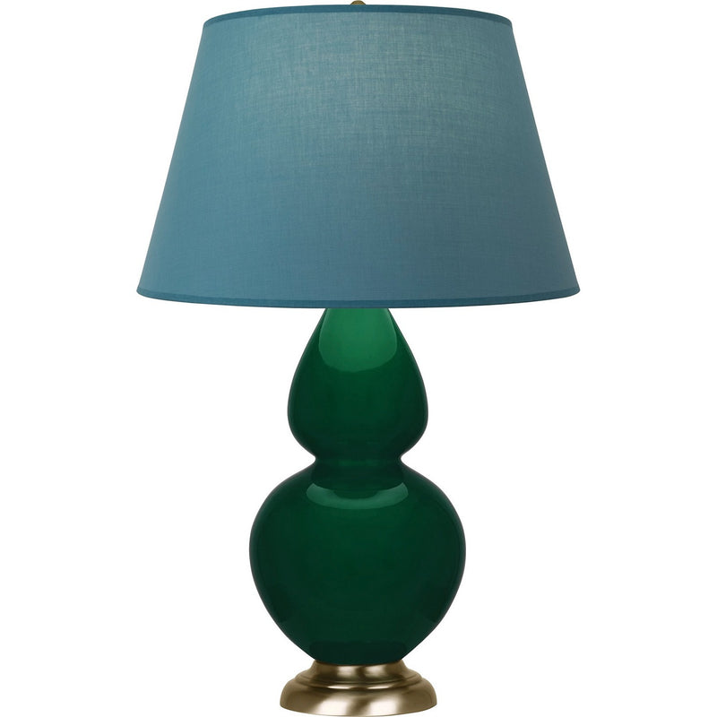 Robert Abbey JU20B One Light Table Lamp, Jungle Glazed Ceramic w/Antique Natural Brass