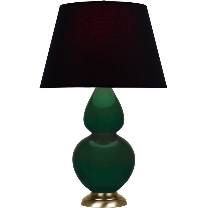 Robert Abbey JU20K One Light Table Lamp, Jungle Glazed Ceramic w/Antique Natural Brass