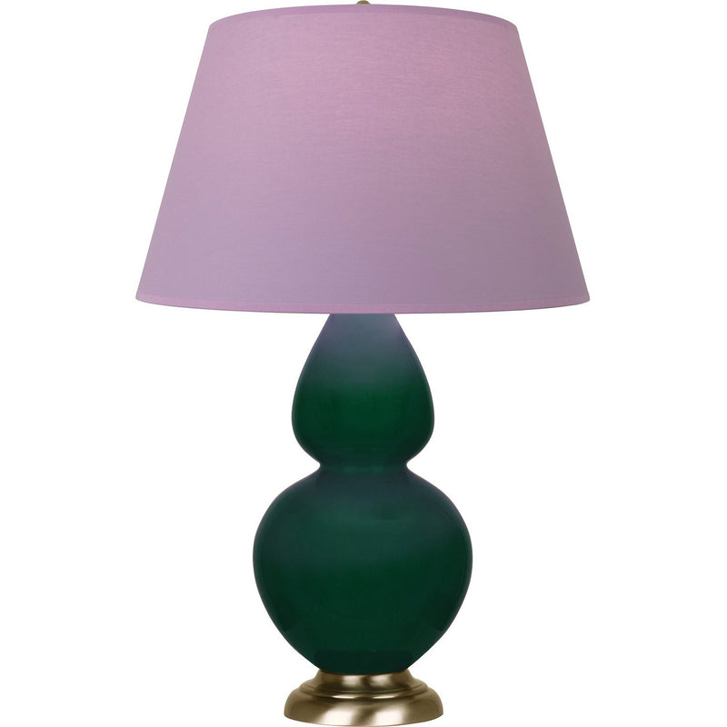 Robert Abbey JU20L One Light Table Lamp, Jungle Glazed Ceramic w/Antique Natural Brass