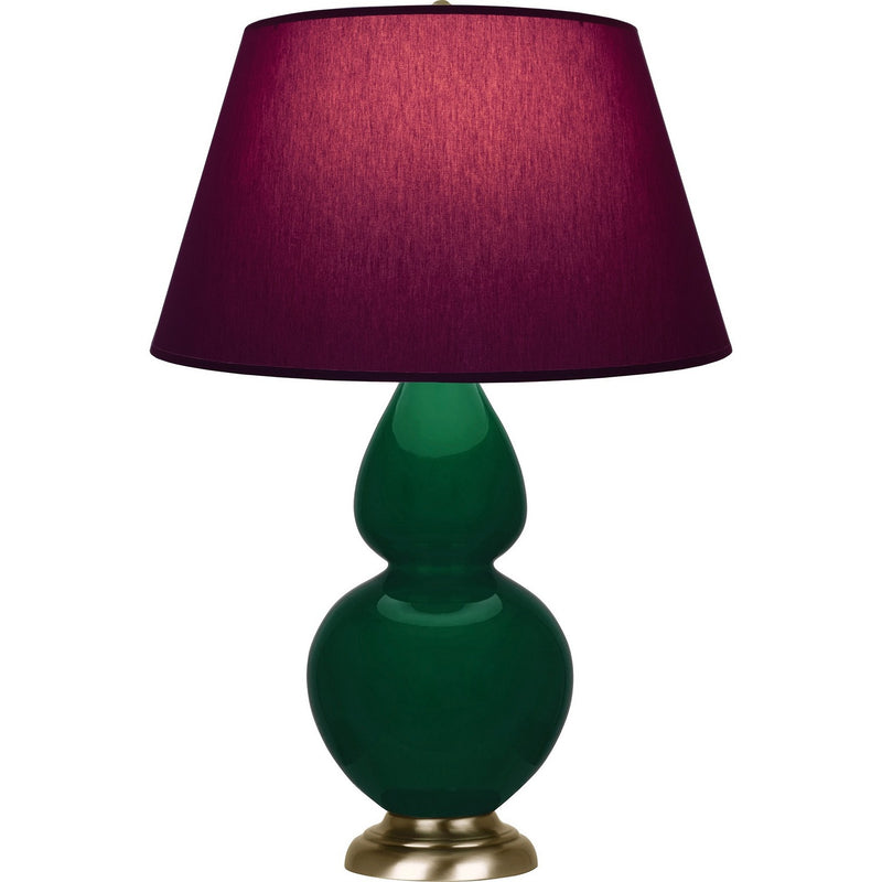 Robert Abbey JU20P One Light Table Lamp, Jungle Glazed Ceramic w/Antique Natural Brass