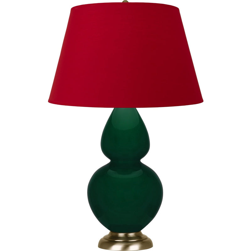 Robert Abbey JU20R One Light Table Lamp, Jungle Glazed Ceramic w/Antique Natural Brass