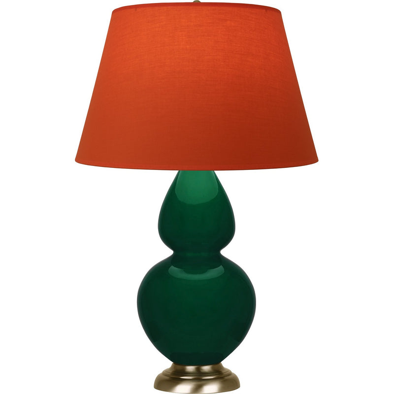 Robert Abbey JU20T One Light Table Lamp, Jungle Glazed Ceramic w/Antique Natural Brass