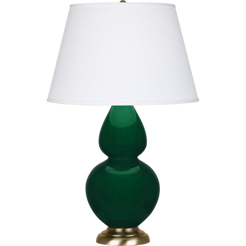 Robert Abbey JU20X One Light Table Lamp, Jungle Glazed Ceramic w/Antique Natural Brass