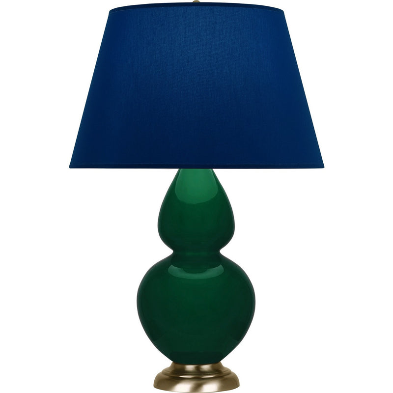 Robert Abbey JU20N One Light Table Lamp, Jungle Glazed Ceramic w/Antique Natural Brass