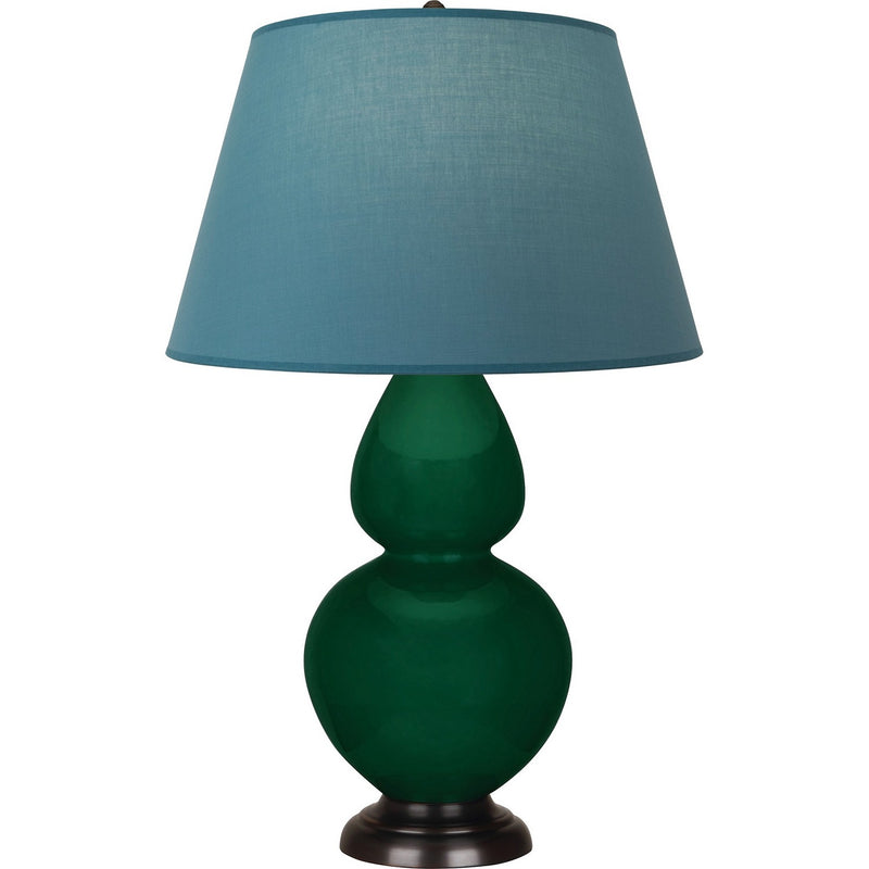 Robert Abbey JU21B One Light Table Lamp, Jungle Glazed Ceramic w/Deep Patina Bronze